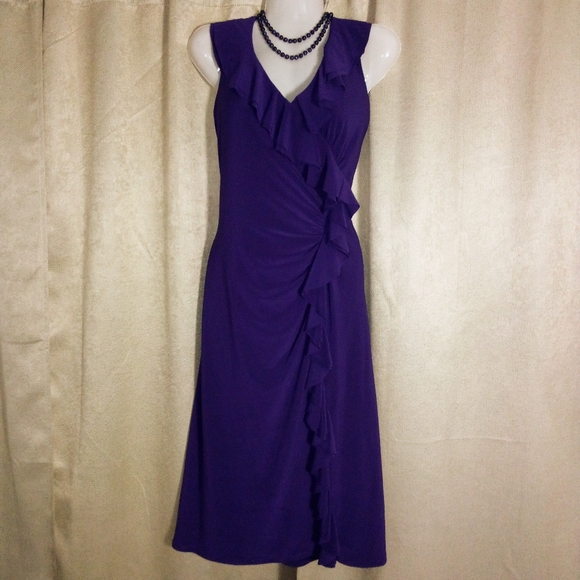 Lauren Ralph Lauren Dresses & Skirts - LRL Lauren Ralph Lauren Purple Dress With Ruffle Size 8